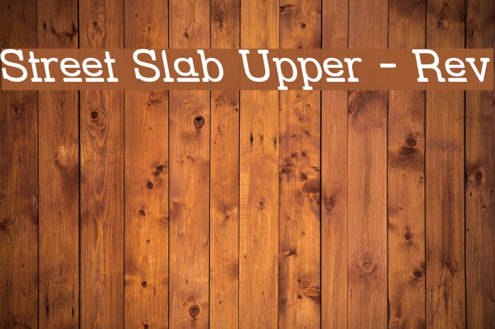 Street Slab Upper - Rev Font examples