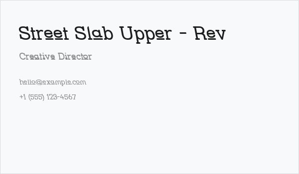 Street Slab Upper - Rev Business Card