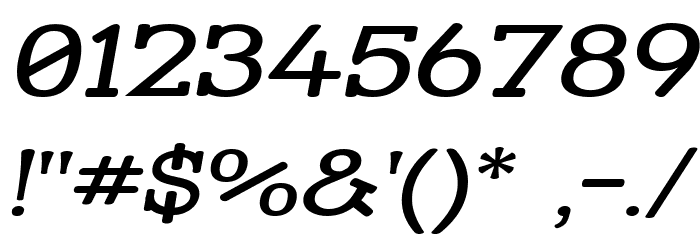Street Slab Upper - Wide Italic Font OTHER CHARS