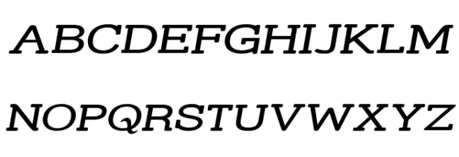 Street Slab Upper - Wide Italic フォント 大文字