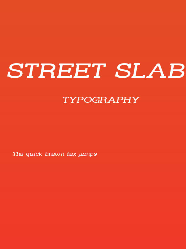 Street Slab Upper - Wide Italic Poster