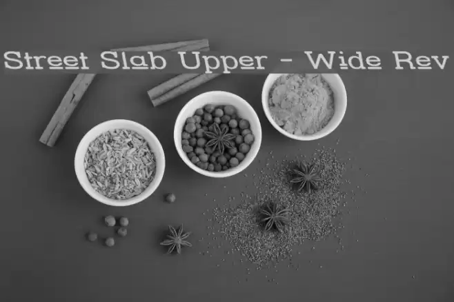 Street Slab Upper - Wide Rev Font examples