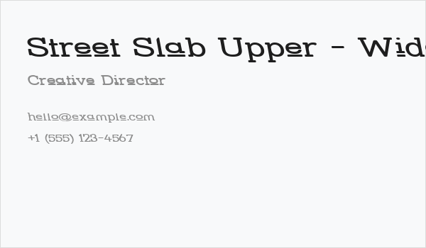 Street Slab Upper - Wide Rev Business Card