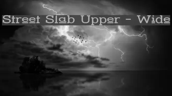 Street Slab Upper - Wide Font examples