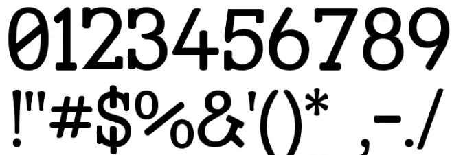 Street Slab Upper Font OTHER CHARS