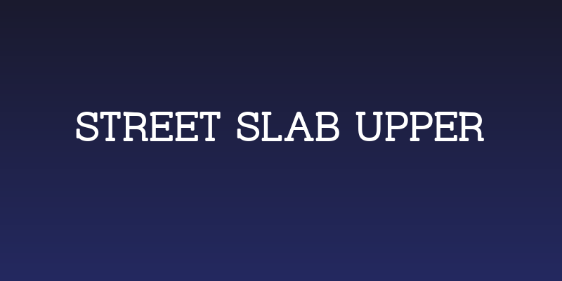 Street Slab Upper Social Header