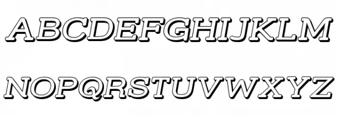 Street Slab - Wide 3D Italic फ़ॉन्ट अपरकेस