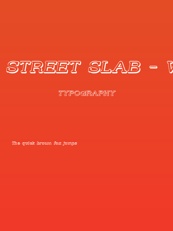 Street Slab - Wide 3D Italic Poster