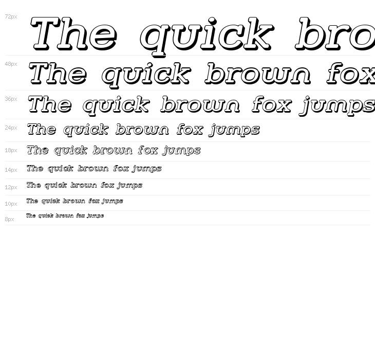 Street Slab - Wide 3D Italic Waterfall