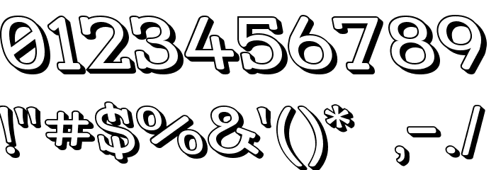 Street Slab - Wide 3D Rev Font OTHER CHARS