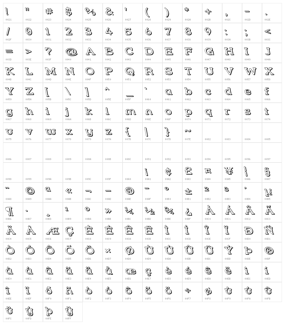 Street Slab - Wide 3D Rev Character Map