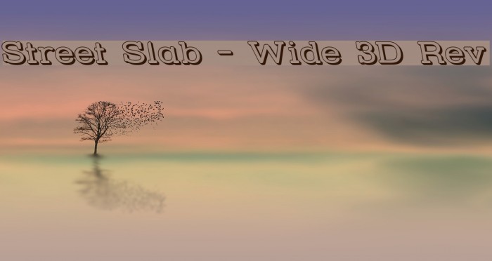 Street Slab - Wide 3D Rev Font examples