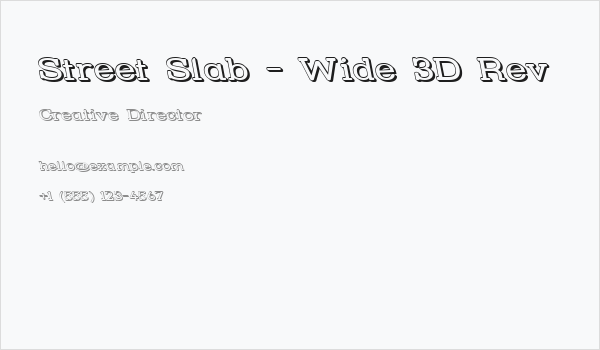 Street Slab - Wide 3D Rev Business Card