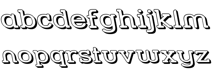 Street Slab - Wide 3D Rev Font LOWERCASE