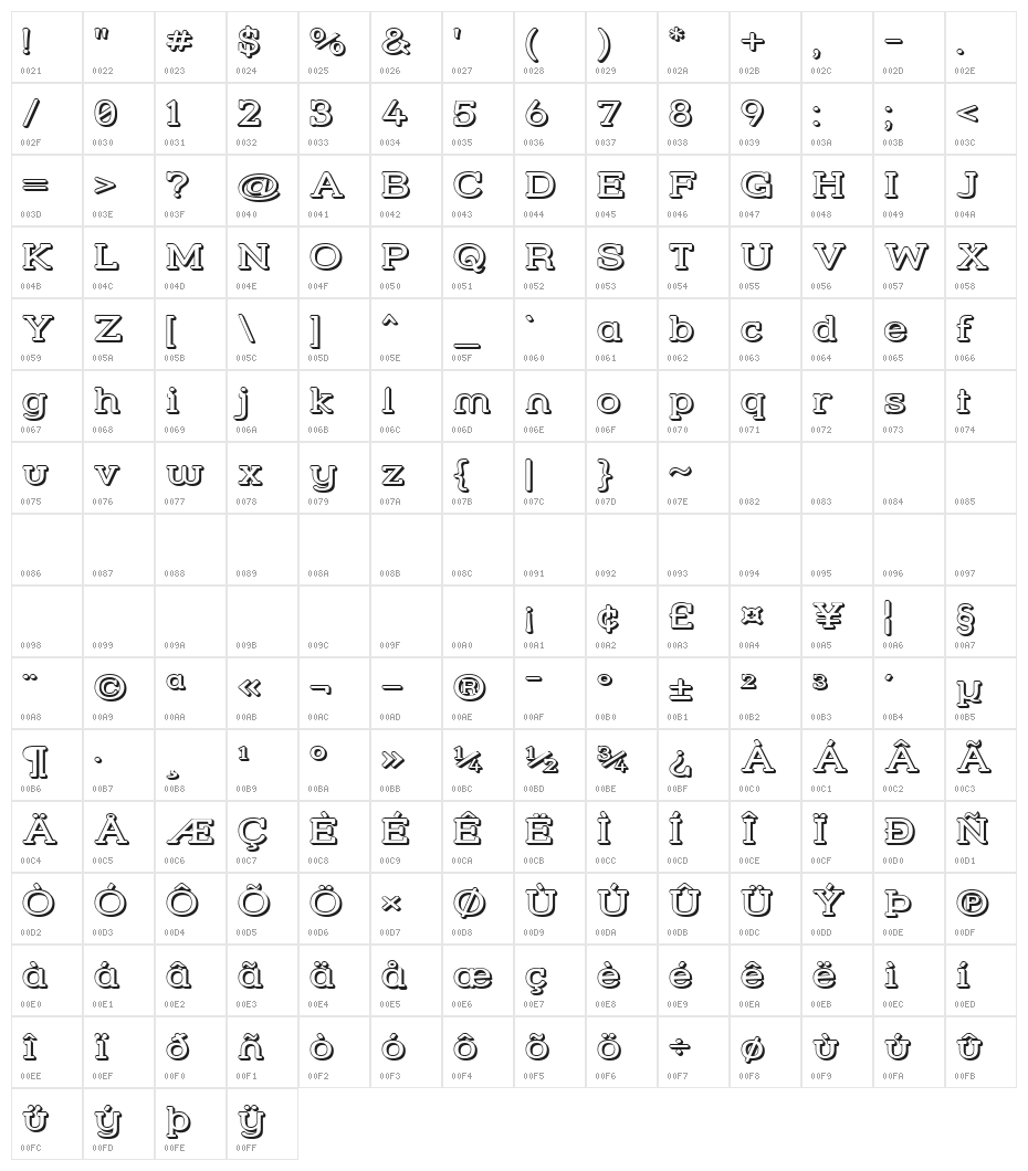 Street Slab - Wide 3D Character Map