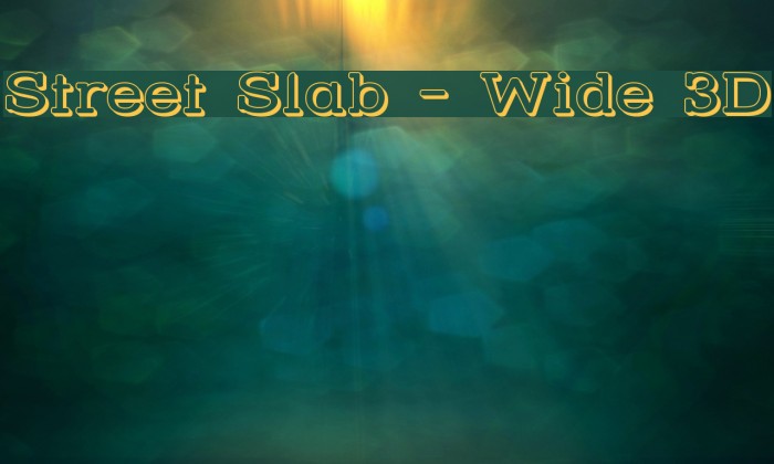 Street Slab - Wide 3D Example 1