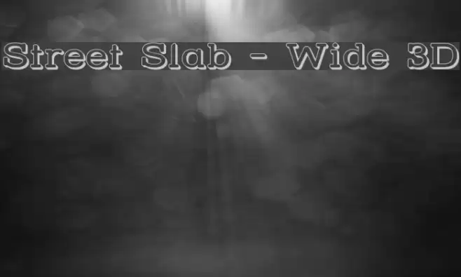 Street Slab - Wide 3D Font examples
