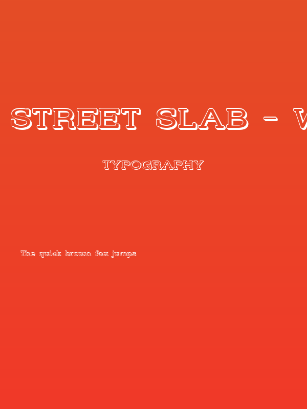 Street Slab - Wide 3D Poster