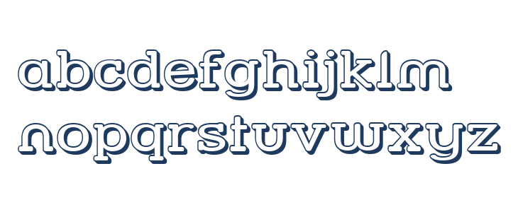 Street Slab - Wide 3D Lowercase