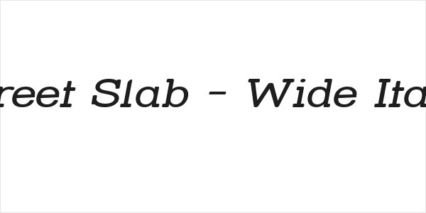 Street Slab - Wide Italic Logo