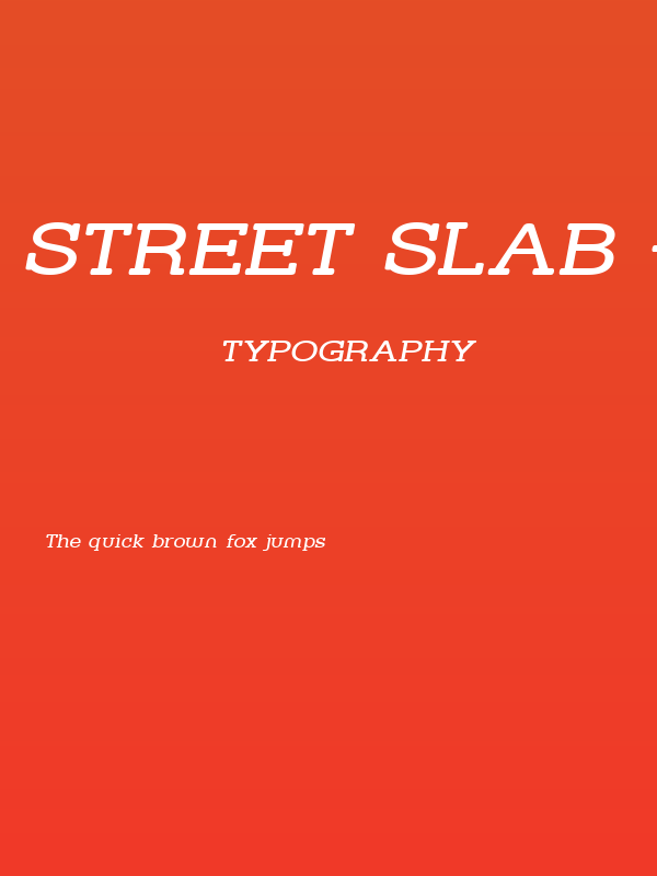 Street Slab - Wide Italic Poster