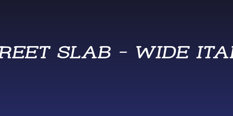 Street Slab - Wide Italic Social Header