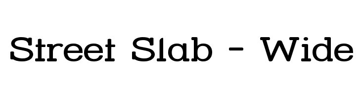 Street Slab - Wide  Frei Schriftart Herunterladen