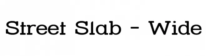 Street Slab - Wide  font caratteri gratis