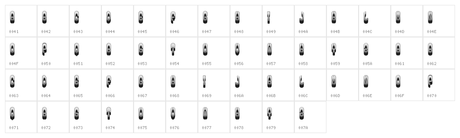 Street Stars Regular Character Map