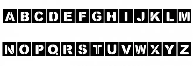 Street Stencil خط أحرف صغيرة