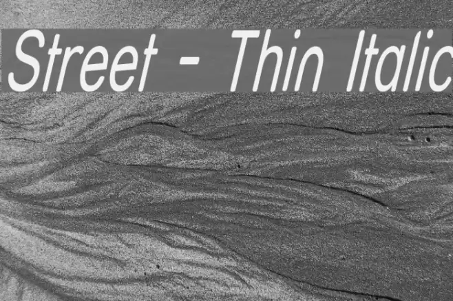 Street - Thin Italic Font examples