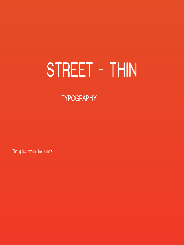 Street - Thin Poster
