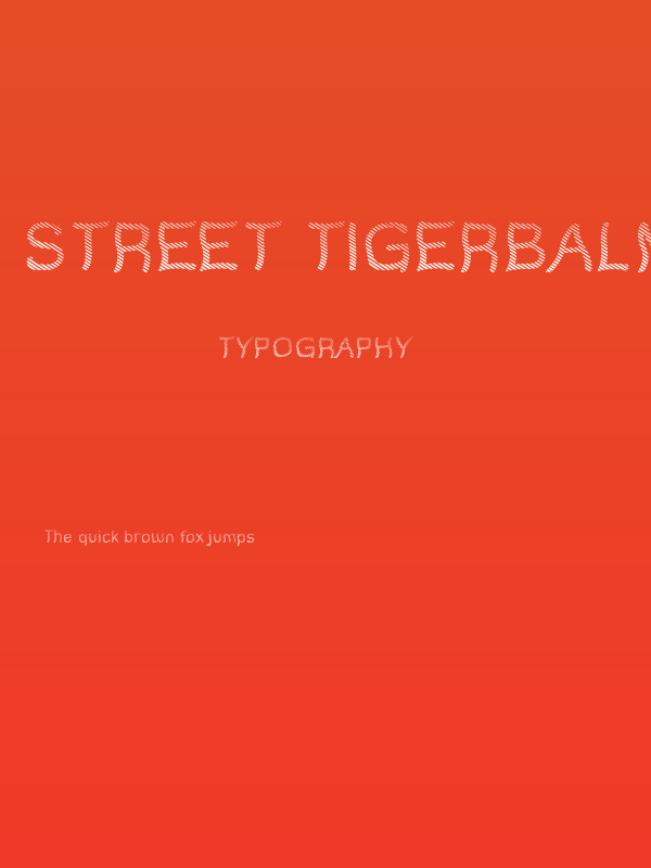 Street Tigerbalm Poster