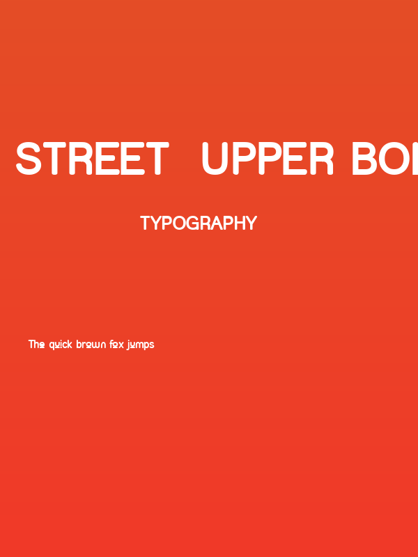Street  Upper Bold Poster
