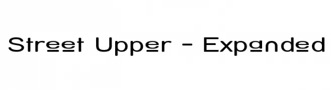 Street Upper - Expanded  font caratteri gratis