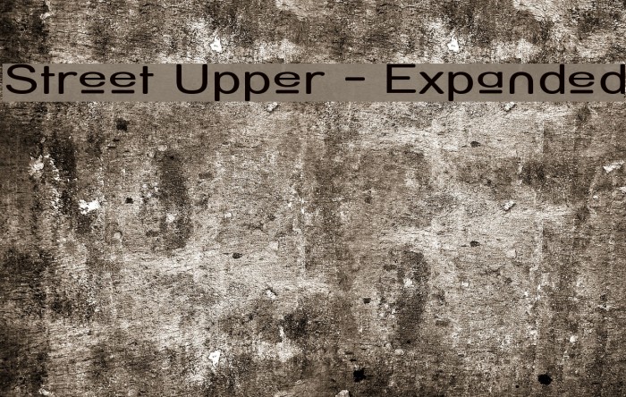Street Upper - Expanded Font examples