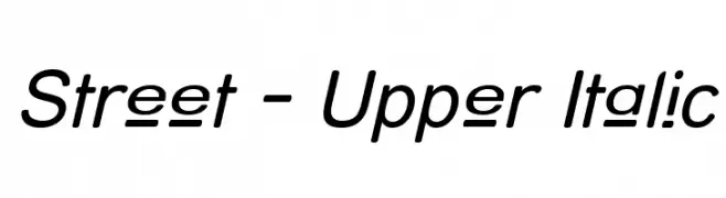 Street - Upper Italic  Fuentes Gratis Descargar