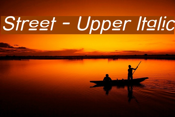 Street - Upper Italic Font examples