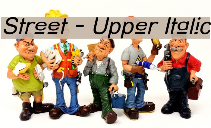 Street - Upper Italic Font examples