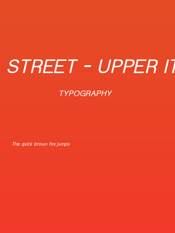 Street - Upper Italic Poster