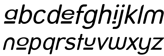 Street - Upper Italic Font LOWERCASE