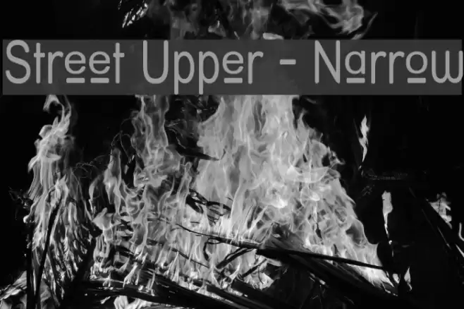 Street Upper - Narrow Шрифта examples