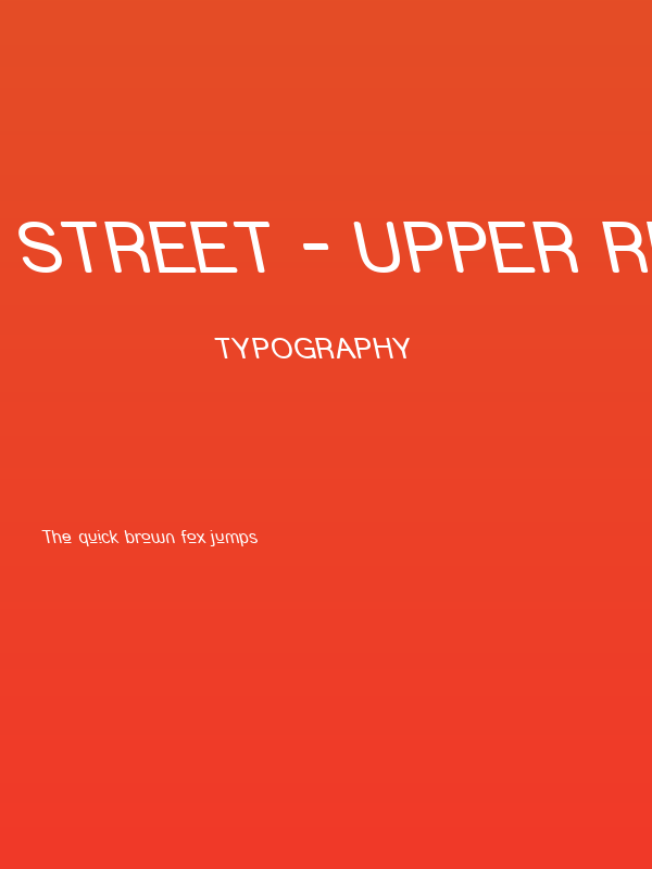 Street - Upper Reverse Italic Poster