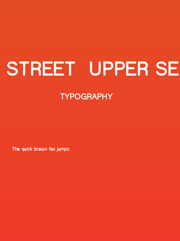 Street  Upper SemiBold Poster