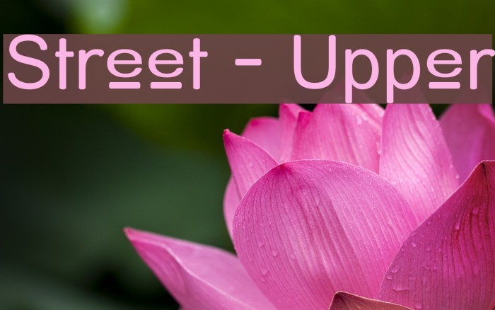 Street - Upper Font examples
