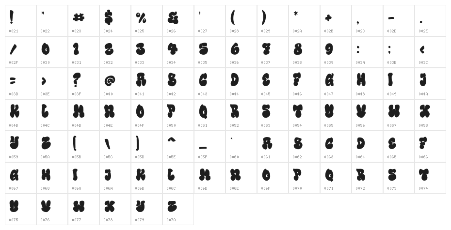 Street Urban Regular Character Map