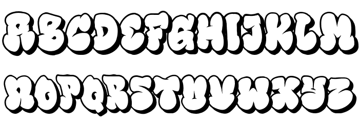 Street Urban Shadow Font LOWERCASE