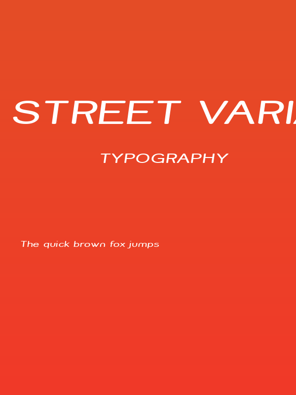 Street Variation - Expanded Italic Poster