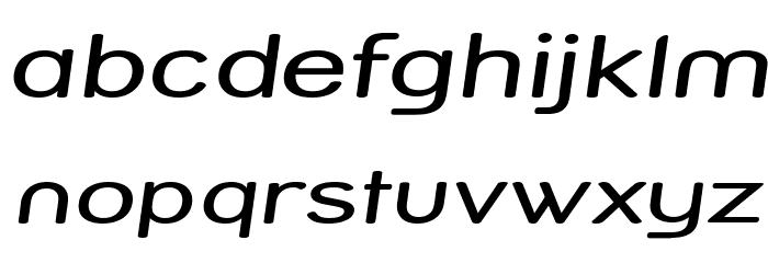 Street Variation - Expanded Italic Font LOWERCASE