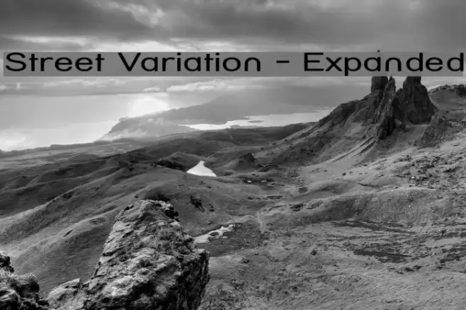 Street Variation - Expanded Font examples